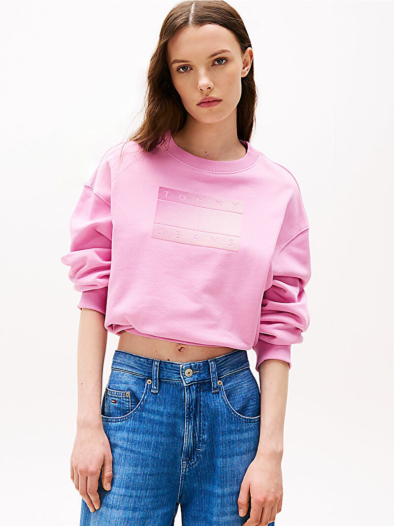Kadın TJW Relax Gradient Sweatshirt Pembe  DW0DW21396U06