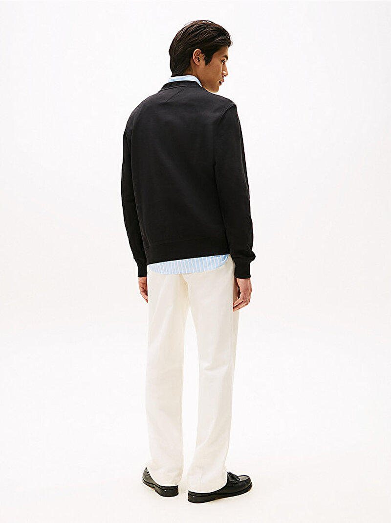 Erkek Hilfiger Stacked Sweatshirt Siyah MW0MW39376BDS