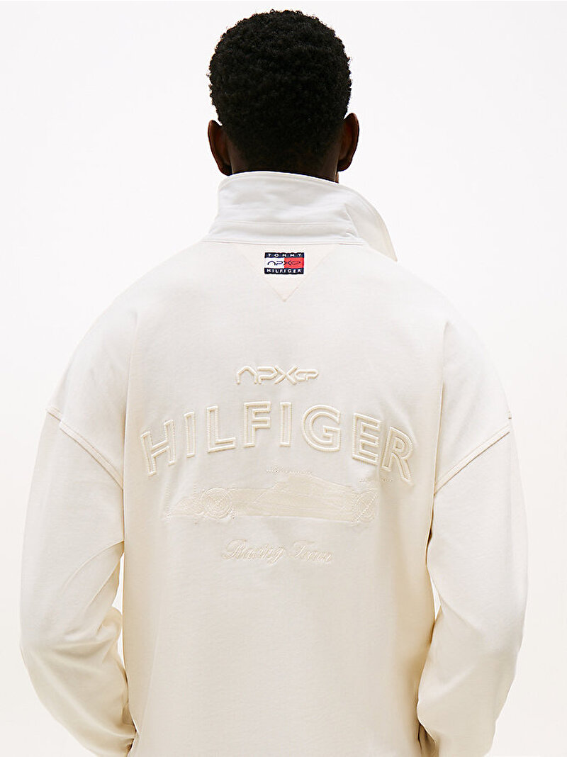 Erkek APXGP Rugby Sweatshirt Ekru MW0MW41388Z00