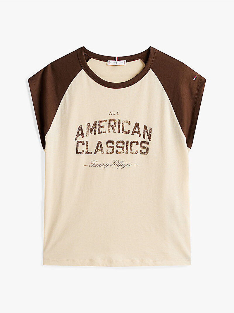 Kadın Varsity Raglan T-shirt Çok renkli WW0WW45623AEX