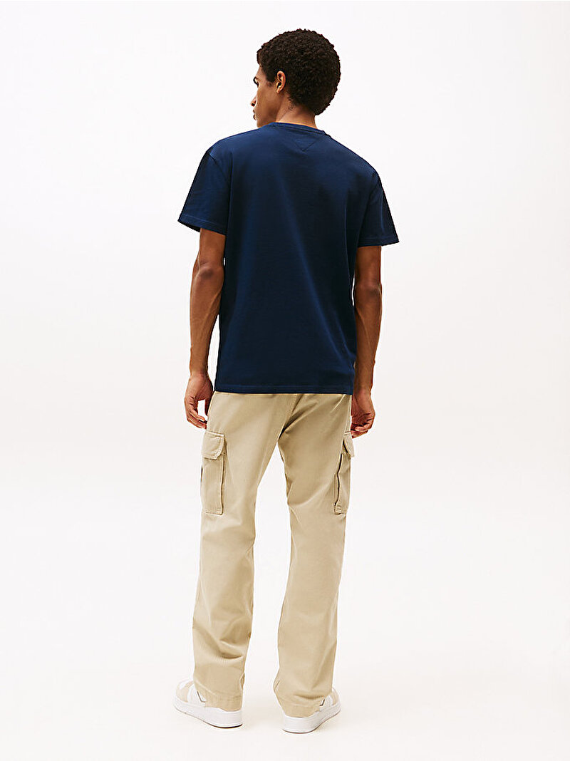 Erkek TJM Regular Badge Play T-shirt Lacivert DM0DM21585C1G