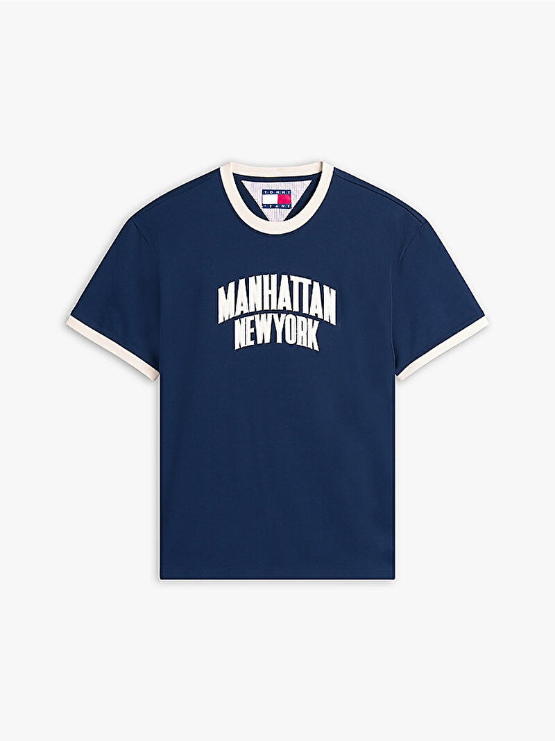 Erkek TJC Relax Ringer Varsity T-shirt Lacivert DM0DM21587C1G