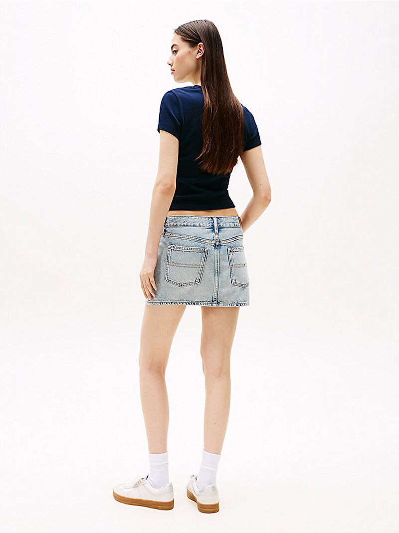 Kadın TJW Slim Tommy T-shirt Lacivert DW0DW21421C1G
