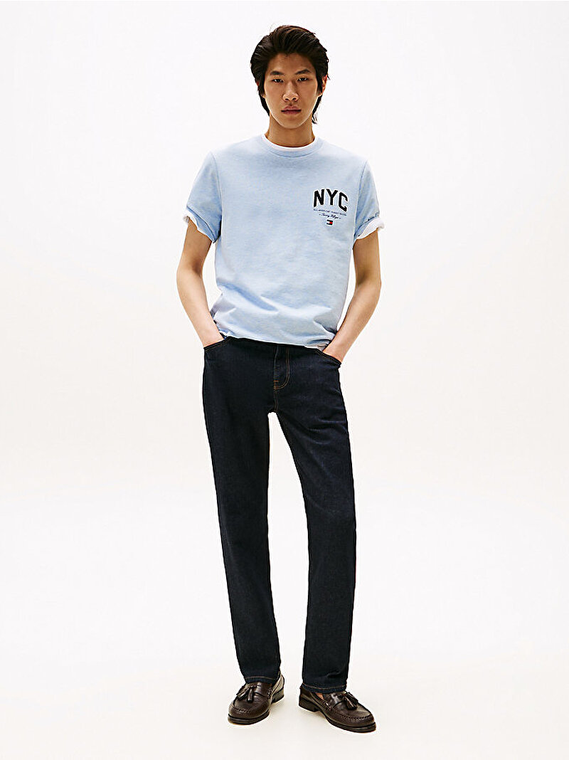Erkek Hilfiger NYC T-shirt Mavi  MW0MW40427DS9