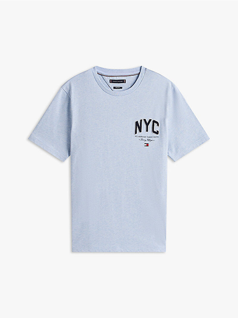 Erkek Hilfiger NYC T-shirt Mavi  MW0MW40427DS9