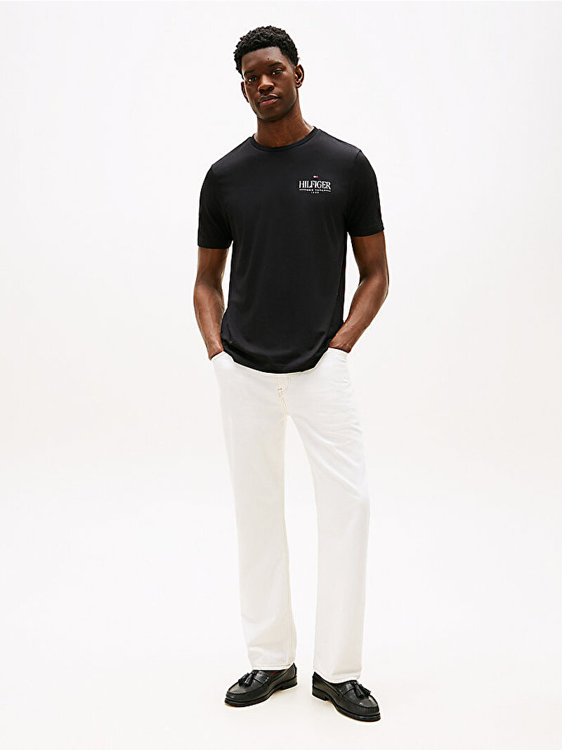 Erkek Hilfiger Stack T-shirt Siyah MW0MW39355BDS