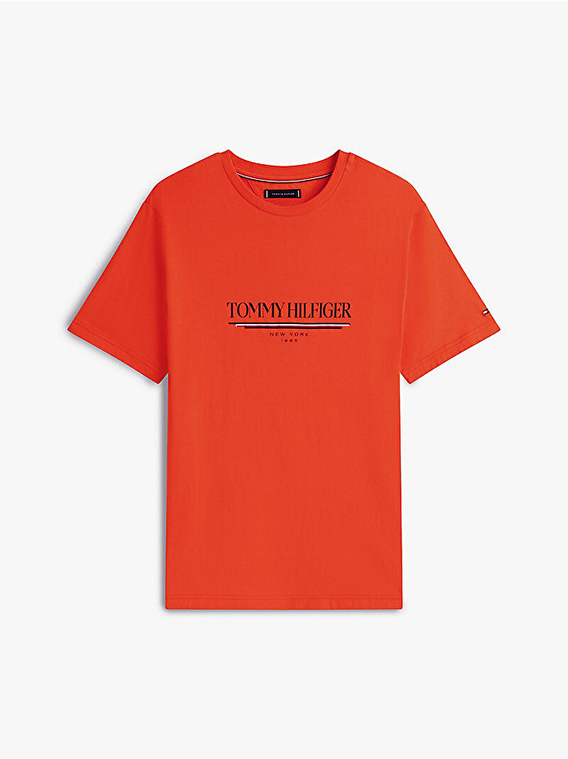Erkek Brand Love Hilfiger T-shirt Turuncu MW0MW40324SCX
