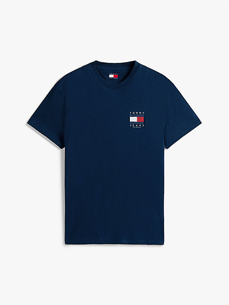 Erkek TJM Regular Flag Graphic T-shirt Lacivert DM0DM21910C1G