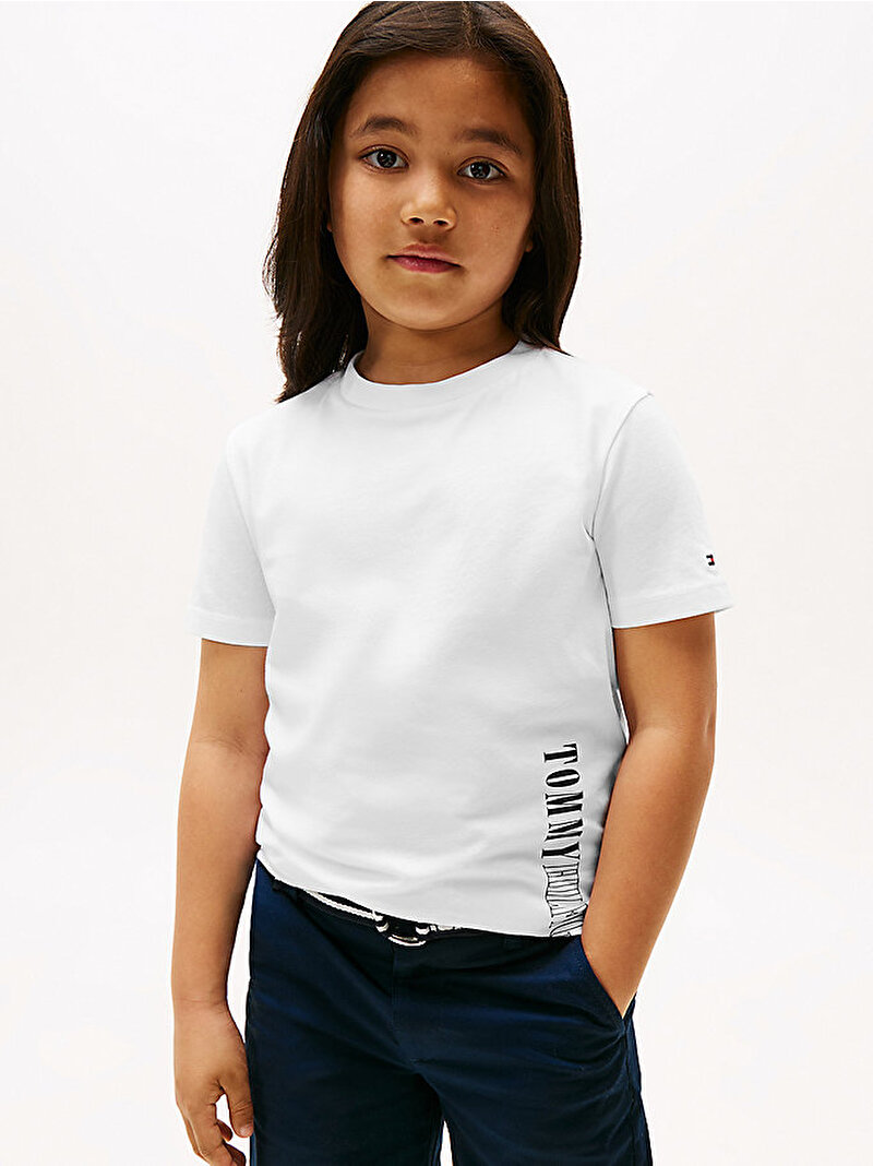 Erkek Çocuk Tommy Hilfiger Graphic T-shirt Beyaz  KB0KB09870YBR