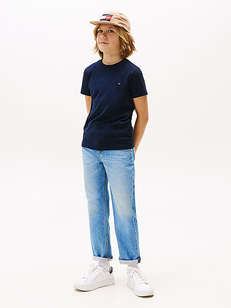 Erkek Çocuk Essential Cotton T-shirt Lacivert KB0KB06879C1G
