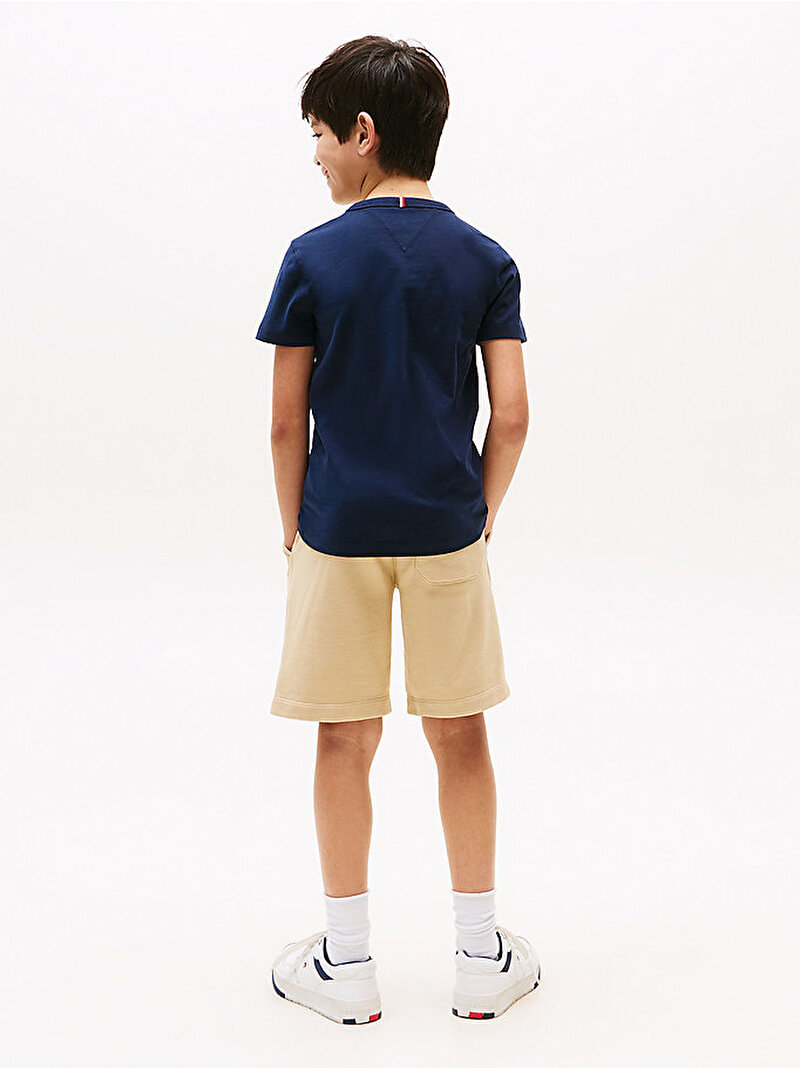 Erkek Çocuk Curved Hilfiger Graphic T-shirt Lacivert KB0KB09800C1G