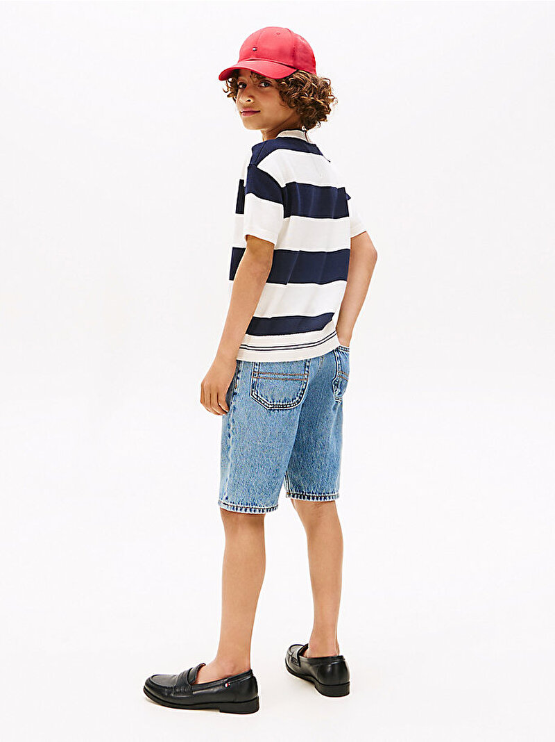 Erkek Çocuk Rugby Stripe T-shirt Lacivert KB0KB09809C1G