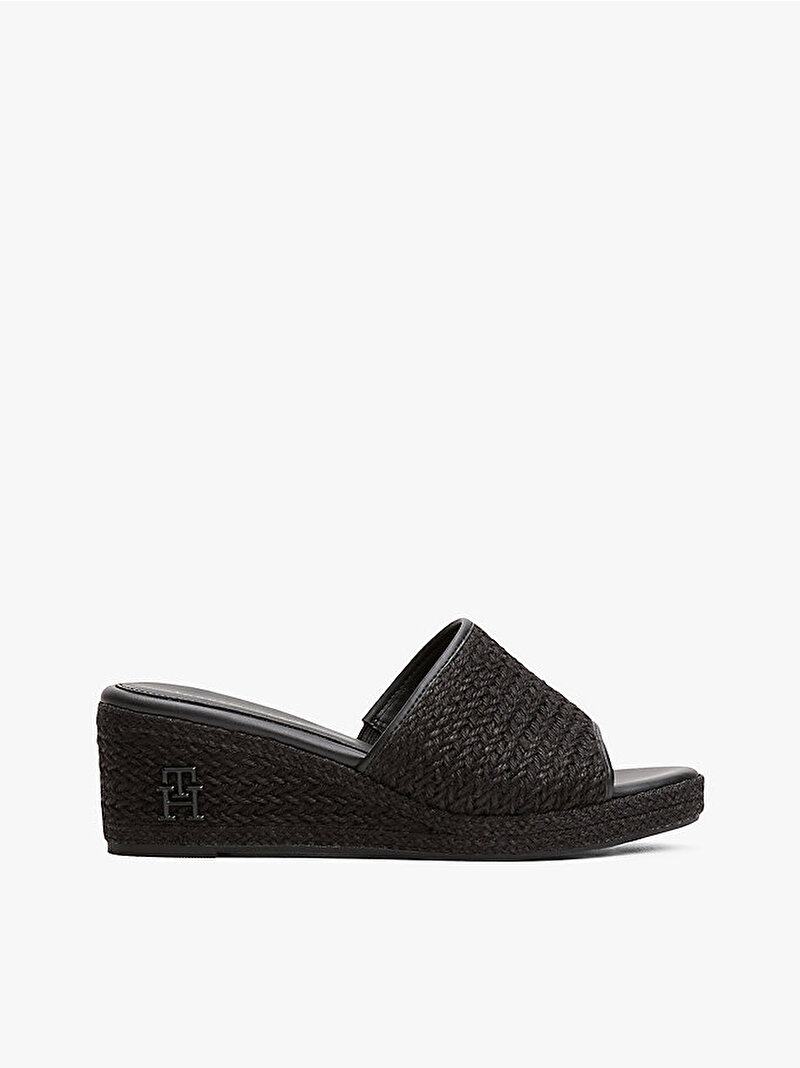 Kadın TH Rope Wedge Espadril Terlik Siyah FW0FW07927BDS