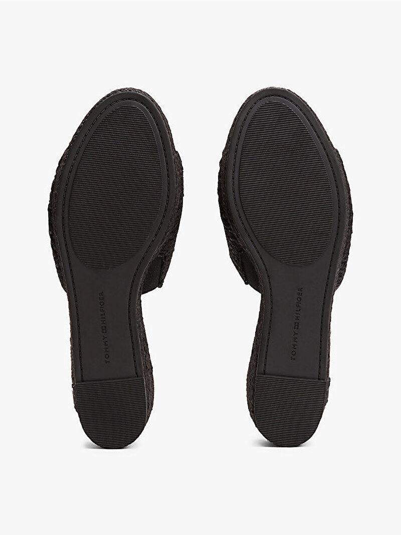 Kadın TH Rope Wedge Espadril Terlik Siyah FW0FW07927BDS