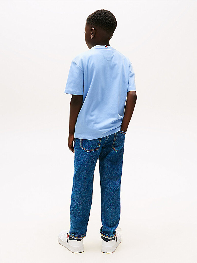 Erkek Çocuk Tonal Flag T-shirt Mavi KB0KB09727C14