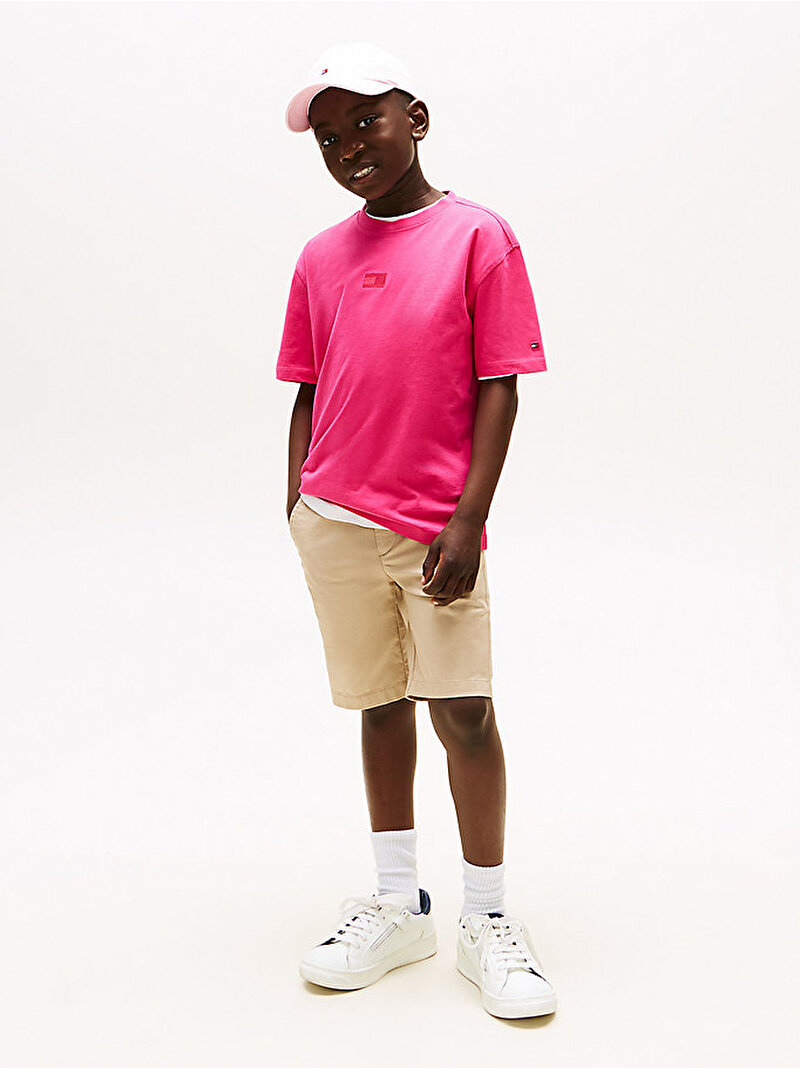 Erkek Çocuk Tonal Flag T-shirt Pembe  KB0KB09727T1I