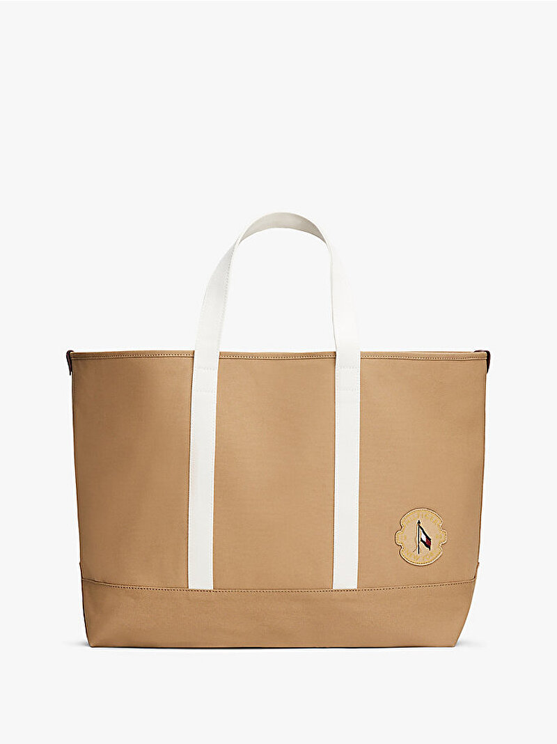 Unisex TH Summer Tote Çanta Bej  AM0AM13557RBC