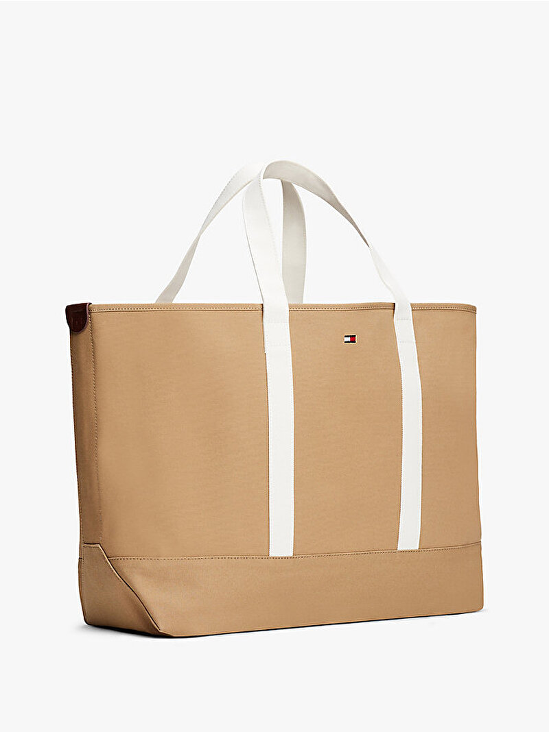 Unisex TH Summer Tote Çanta Bej  AM0AM13557RBC