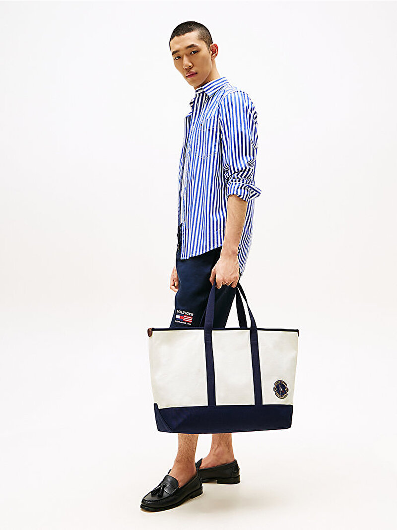 Unisex TH Summer Tote Çanta Lacivert AM0AM135570K4