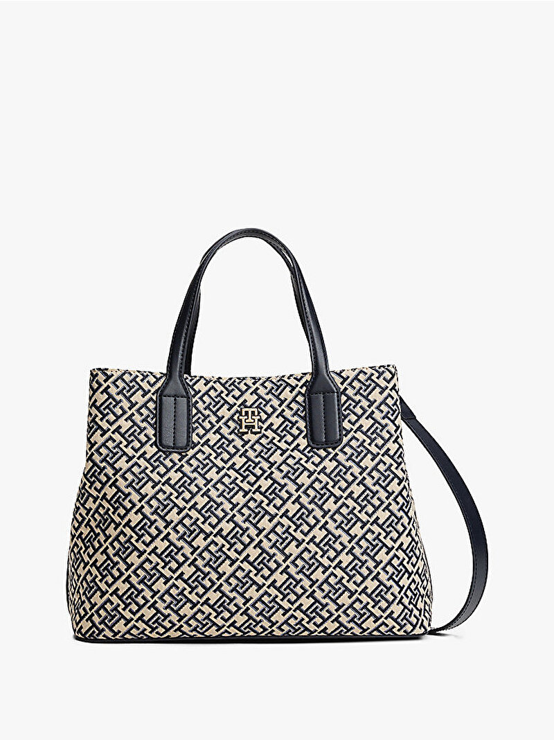 Kadın TH Jacquard Satchel Çanta Lacivert AW0AW17444DW6