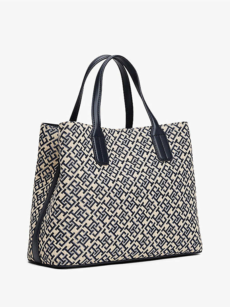 Kadın TH Jacquard Satchel Çanta Lacivert AW0AW17444DW6