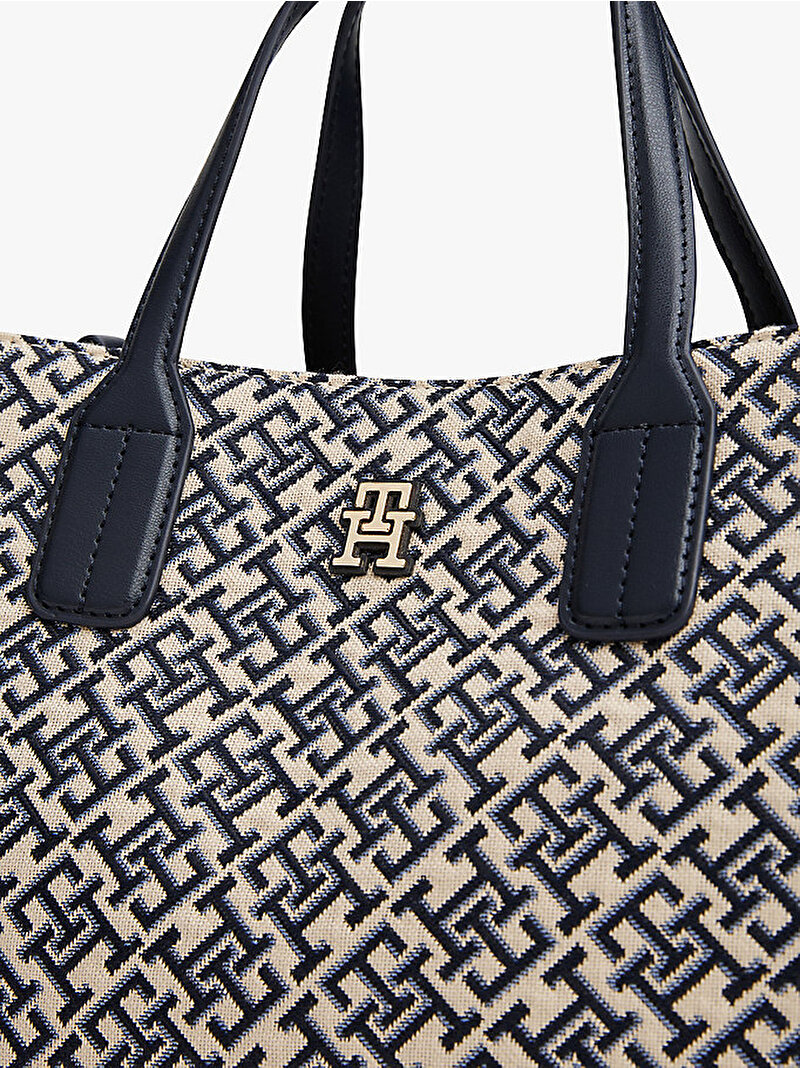 Kadın TH Jacquard Satchel Çanta Lacivert AW0AW17444DW6
