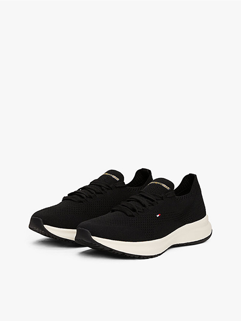 Kadın TH Knit Runner Sneaker Siyah FW0FW08813BDS