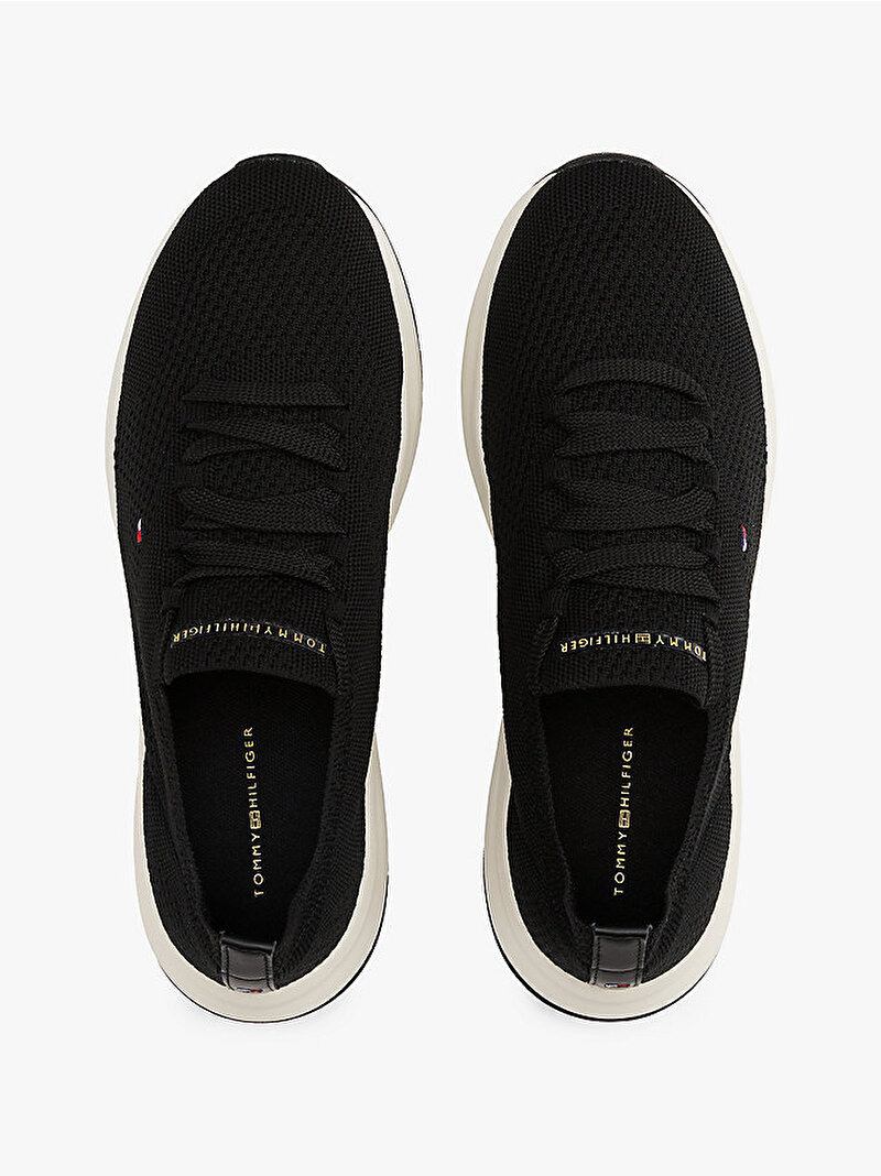 Kadın TH Knit Runner Sneaker Siyah FW0FW08813BDS