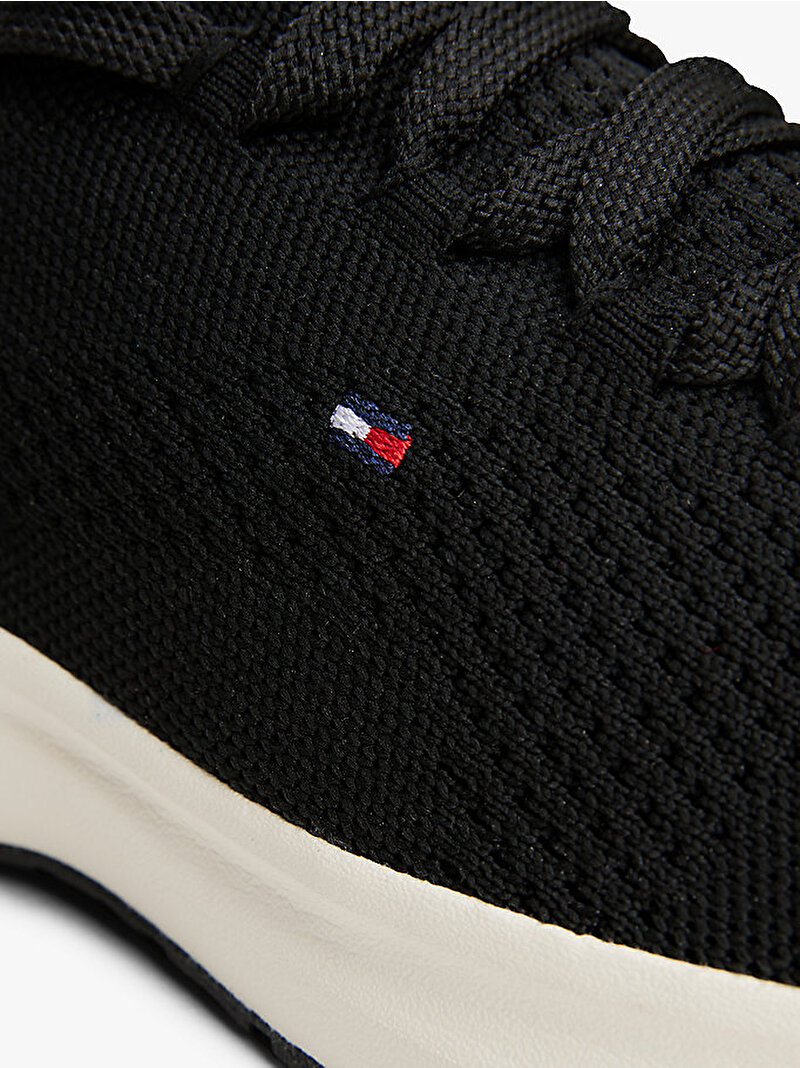 Kadın TH Knit Runner Sneaker Siyah FW0FW08813BDS
