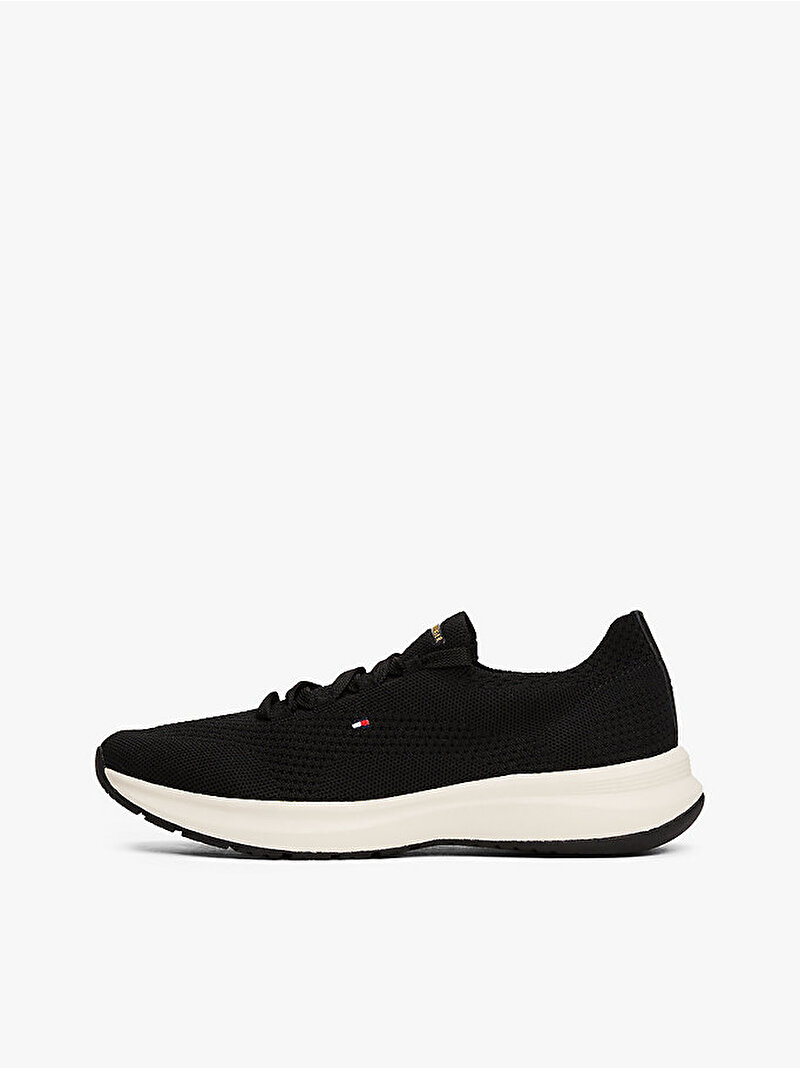 Kadın TH Knit Runner Sneaker Siyah FW0FW08813BDS
