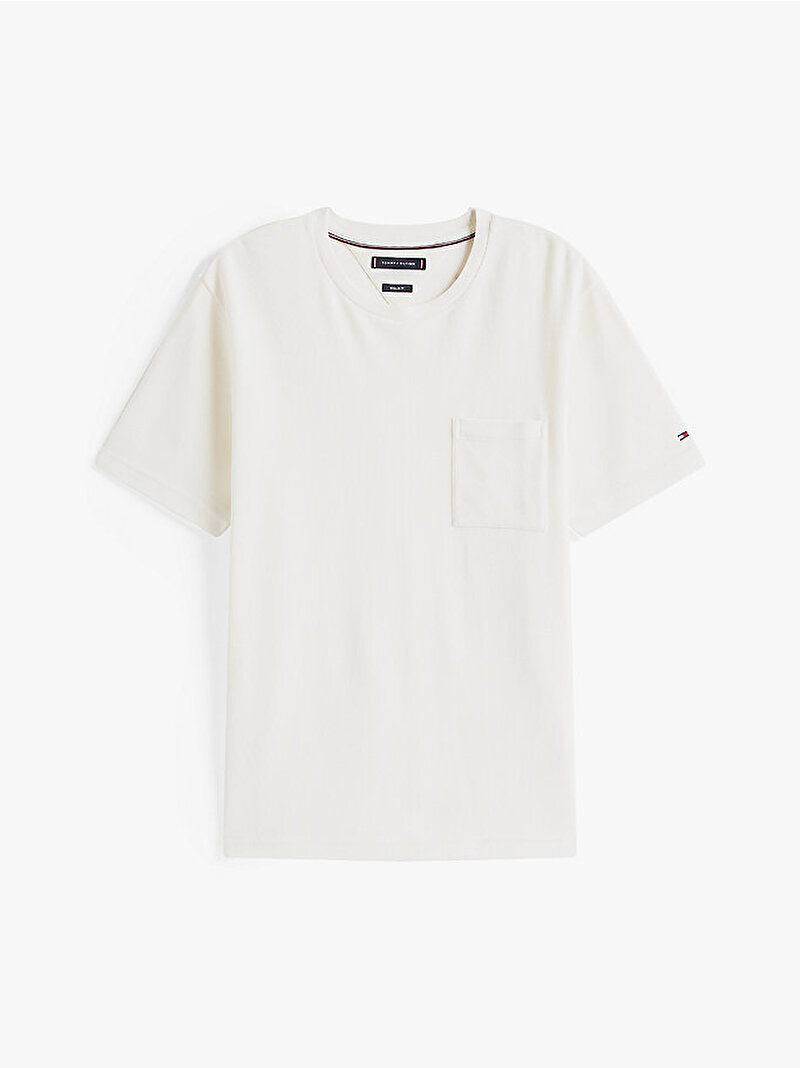 Erkek Cotton Modal Waffle T-shirt Beyaz  MW0MW39367Z00