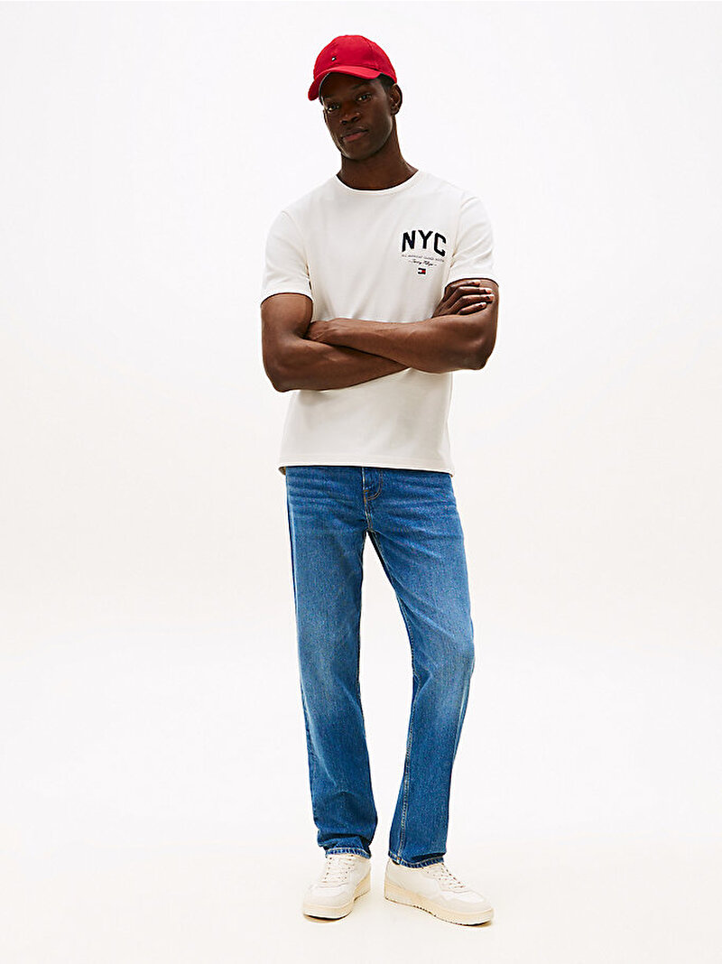 Erkek Hilfiger Nyc T-shirt Beyaz  MW0MW40427Z00