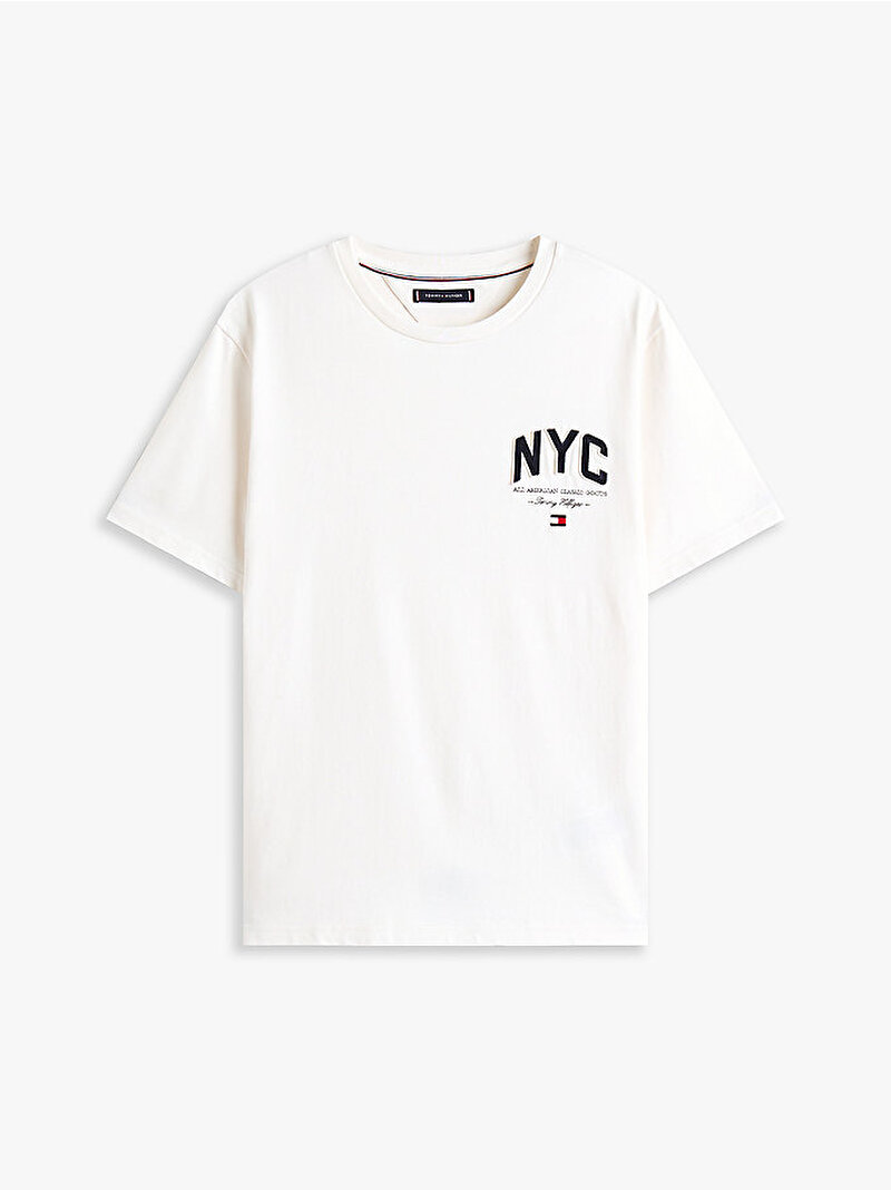 Erkek Hilfiger Nyc T-shirt Beyaz  MW0MW40427Z00