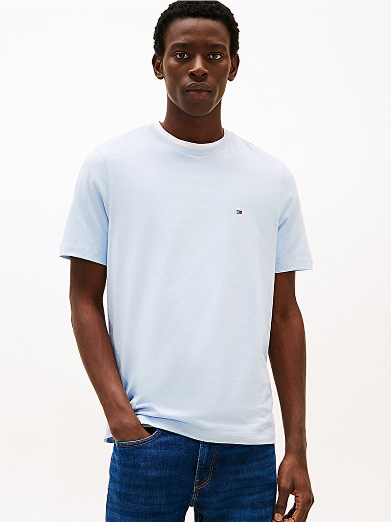Erkek Essential Seasonal Regular Fit T-shirt Mavi  MW0MW39995C1O