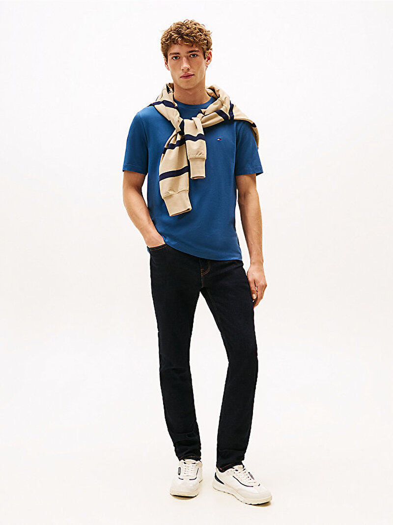 Erkek Essential Seasonal Regular Fit T-shirt Mavi  MW0MW39995DBZ