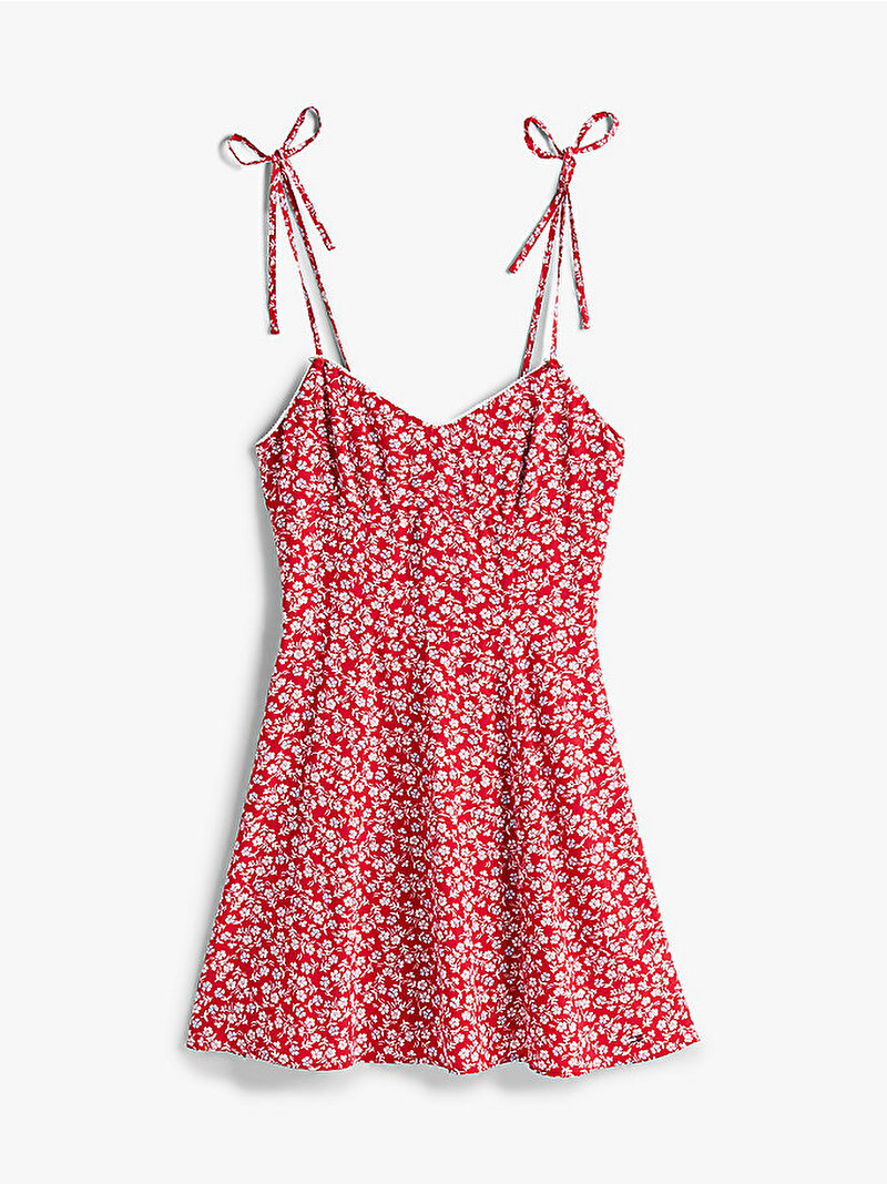 Kadın TJW Fit&Flare Strappy Mini Elbise Kırmızı DW0DW208800KP