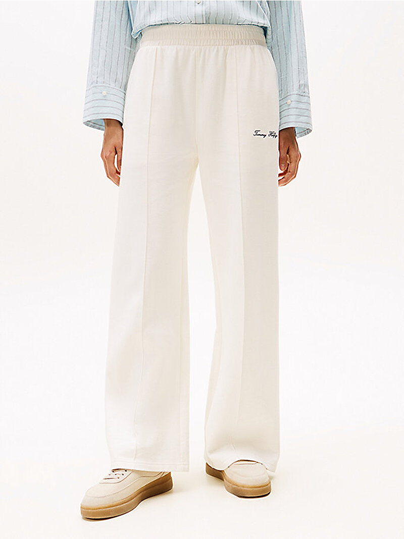 Kadın Script Straight Eşofman Altı Beyaz  WW0WW45744YA8