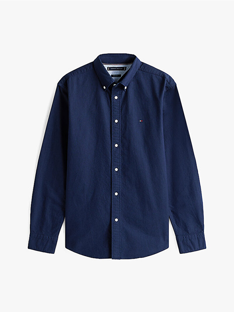 Erkek Solid Heritage Oxford Gömlek Lacivert MW0MW357740G0