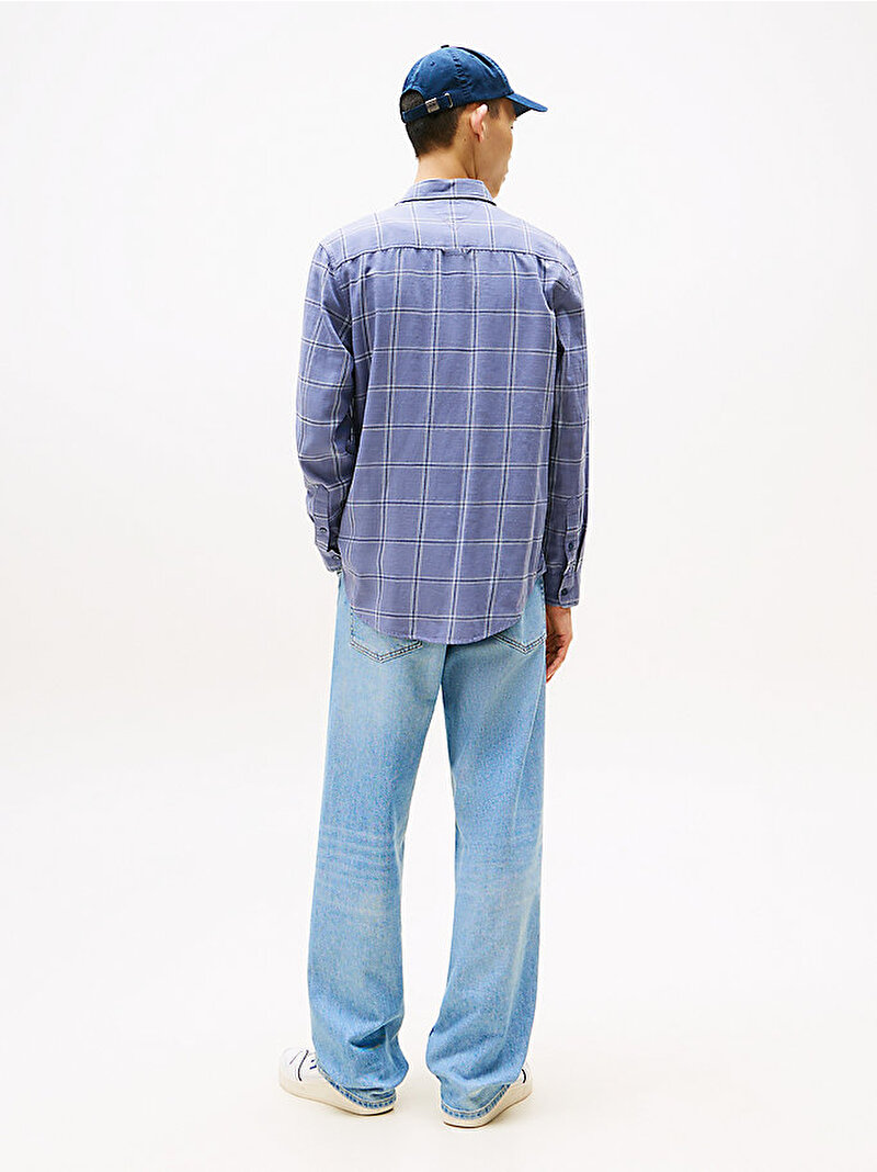 Erkek TJM Essential Twill Gömlek Mavi  DM0DM21701PO6