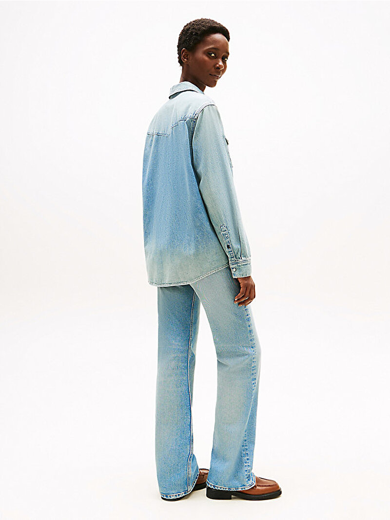 Kadın Denim Lex Relaxed Gömlek Mavi  WW0WW464861A4