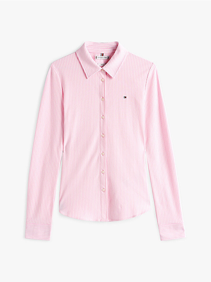 Kadın 1985 Slim Pique Gömlek Pembe  WW0WW435280D7