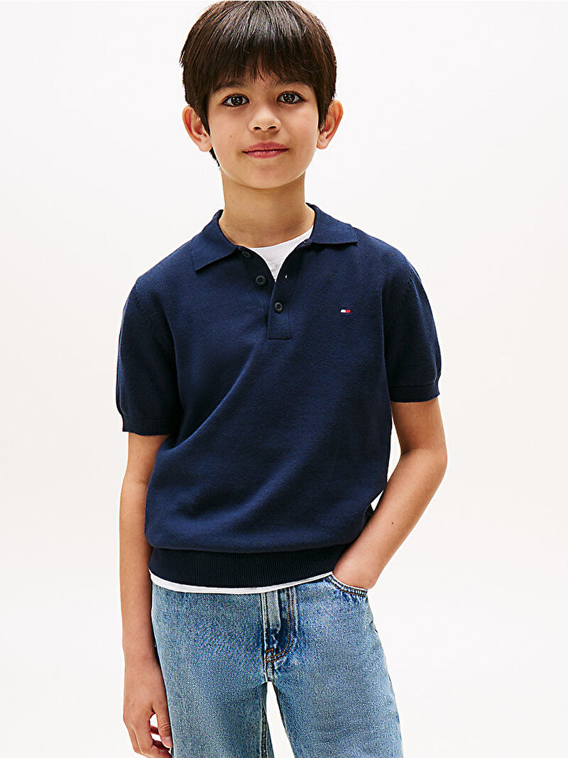 Erkek Çocuk Cotton Polo T-shirt Lacivert KB0KB09754C1G