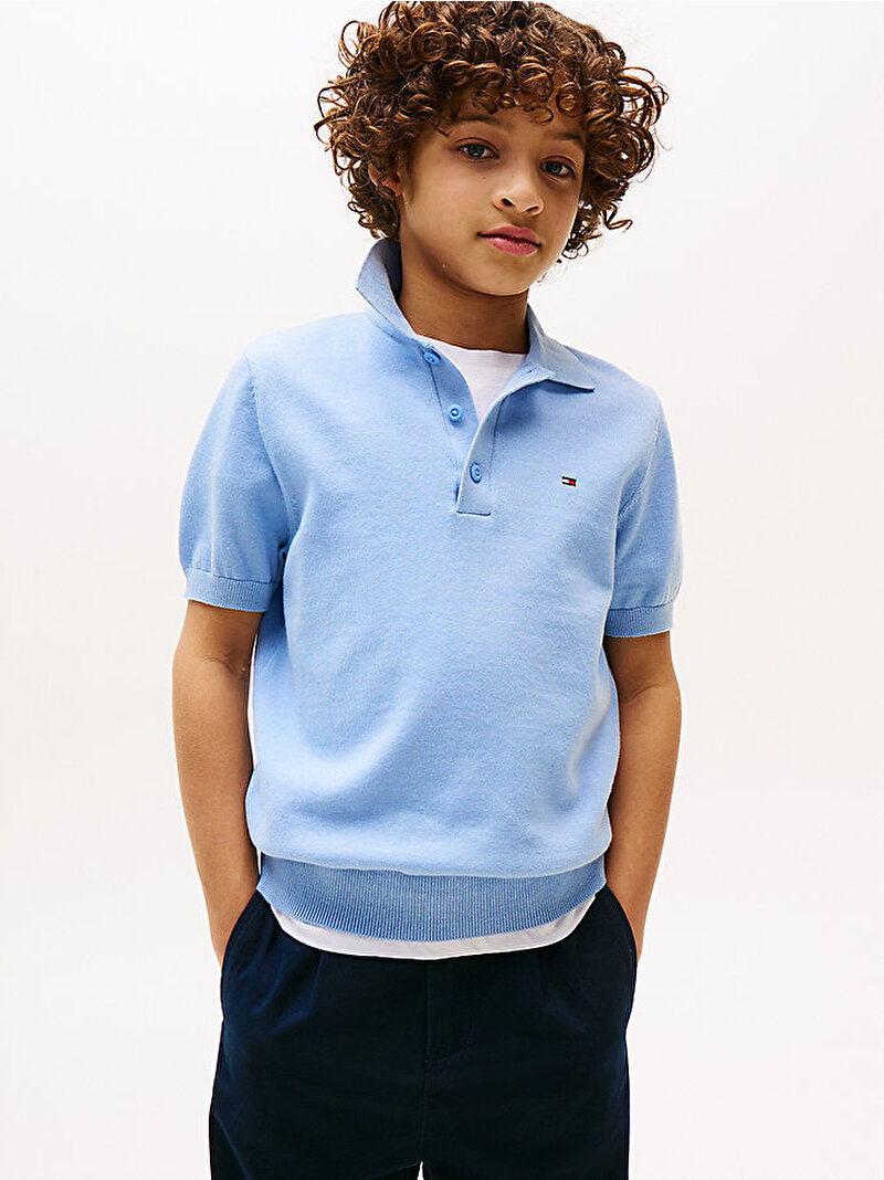 Erkek Çocuk Cotton Polo T-shirt Mavi  KB0KB09754C14