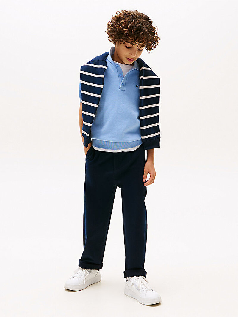 Erkek Çocuk Cotton Polo T-shirt Mavi  KB0KB09754C14