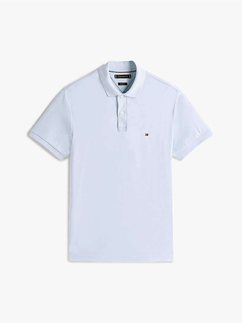Erkek Liquid Cotton Regular Polo T-shirt Mavi  MW0MW39994C1O