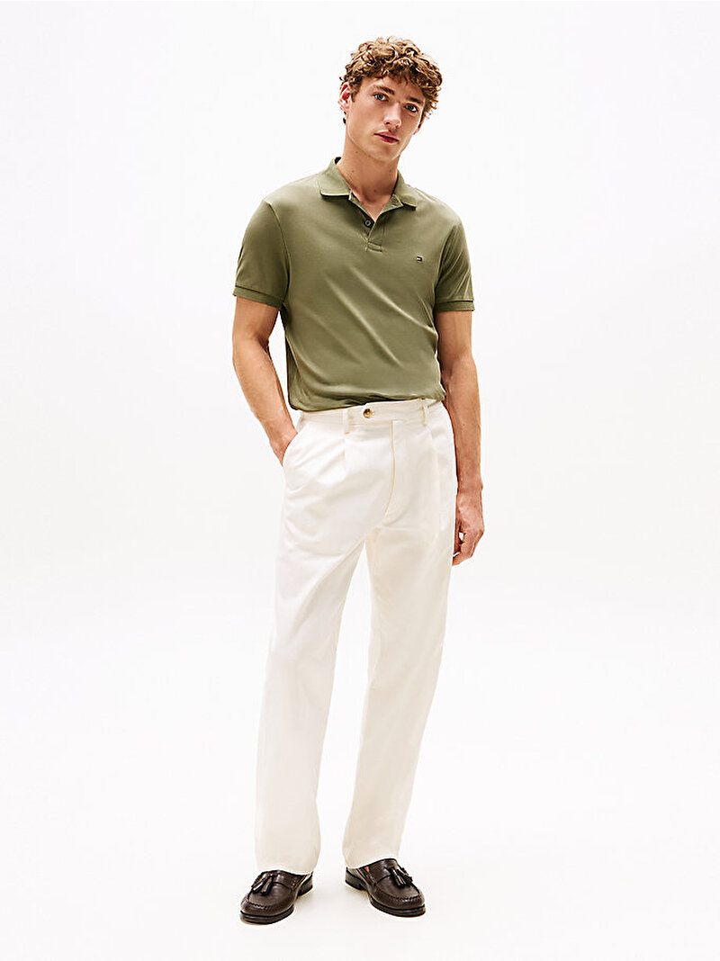 Erkek Liquid Cotton Regular Polo T-shirt Yeşil MW0MW39994PLI