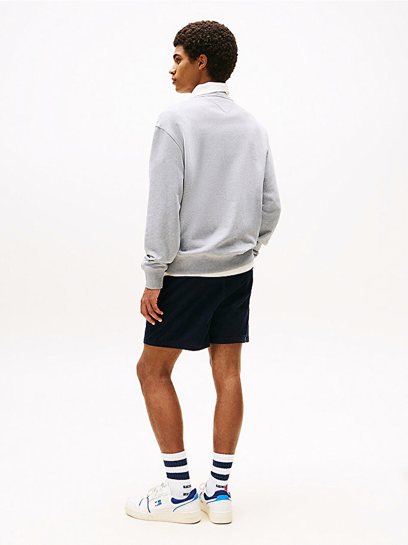 Erkek TJM Monogram Logo Sweatshirt Gri DM0DM21614Q13