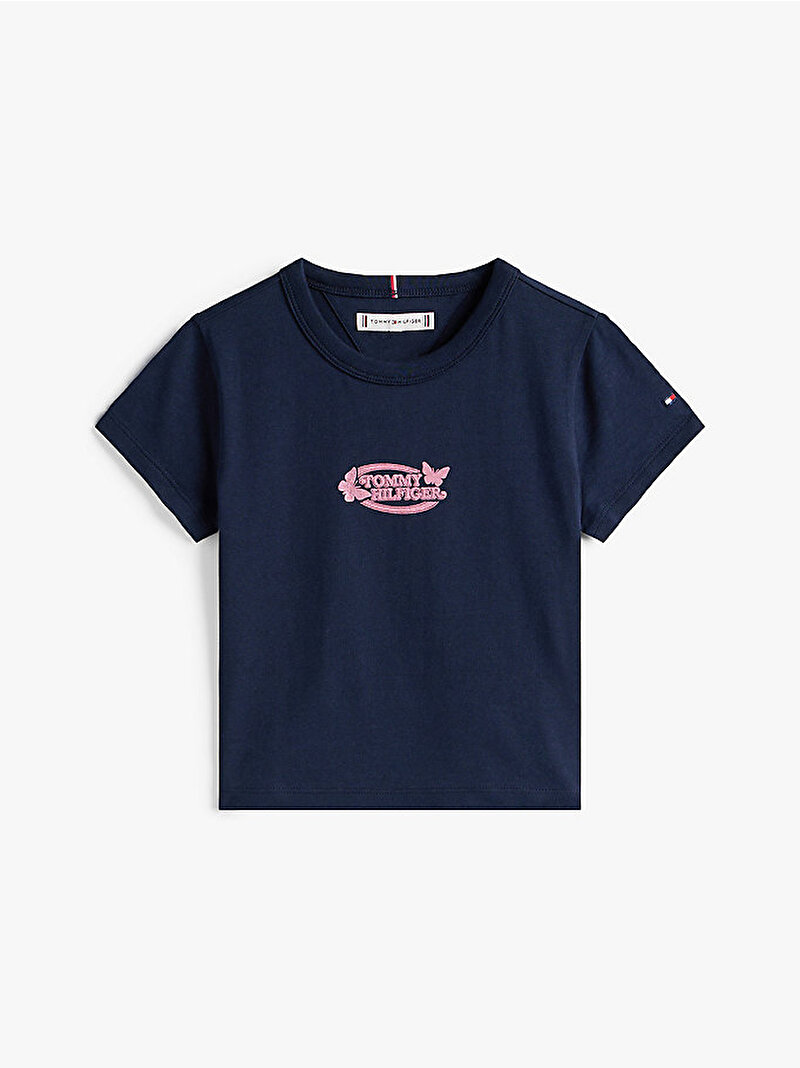 Kız Çocuk Butterfly Graphic T-shirt Lacivert KG0KG08753C1G