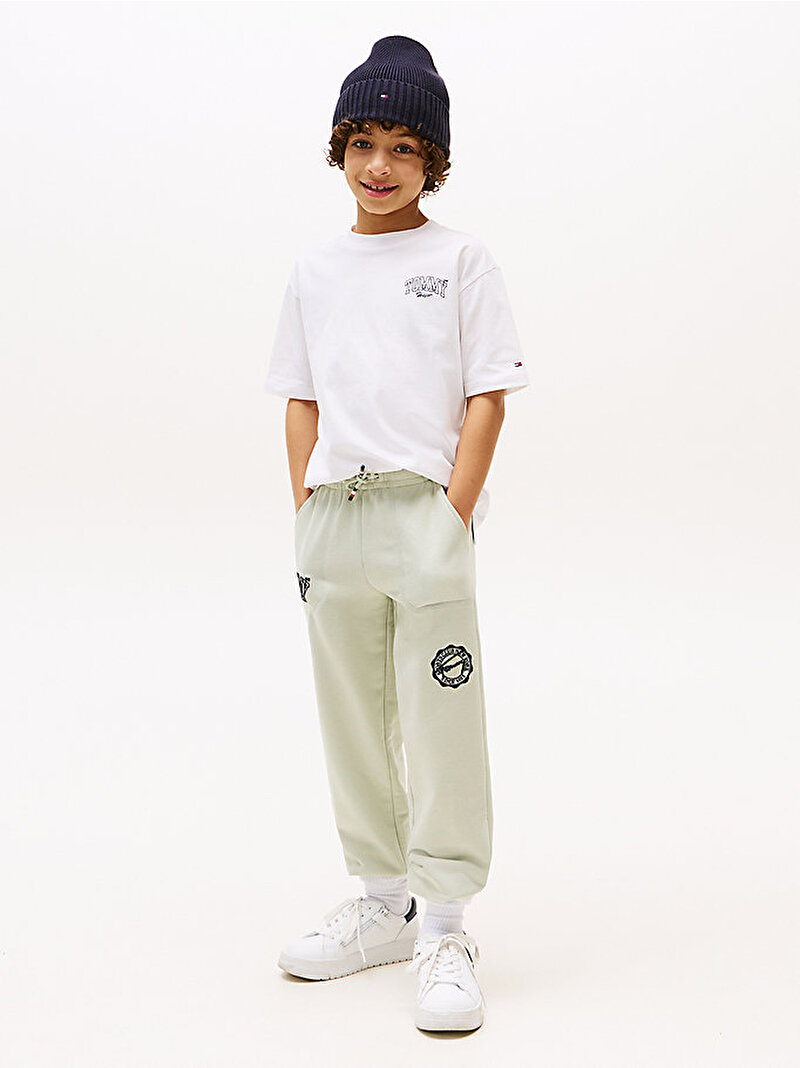 Erkek Çocuk Varsity Graphic Print T-shirt Beyaz  KB0KB09720YBR