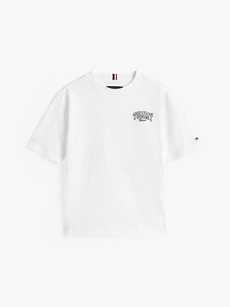 Erkek Çocuk Varsity Graphic Print T-shirt Beyaz  KB0KB09720YBR